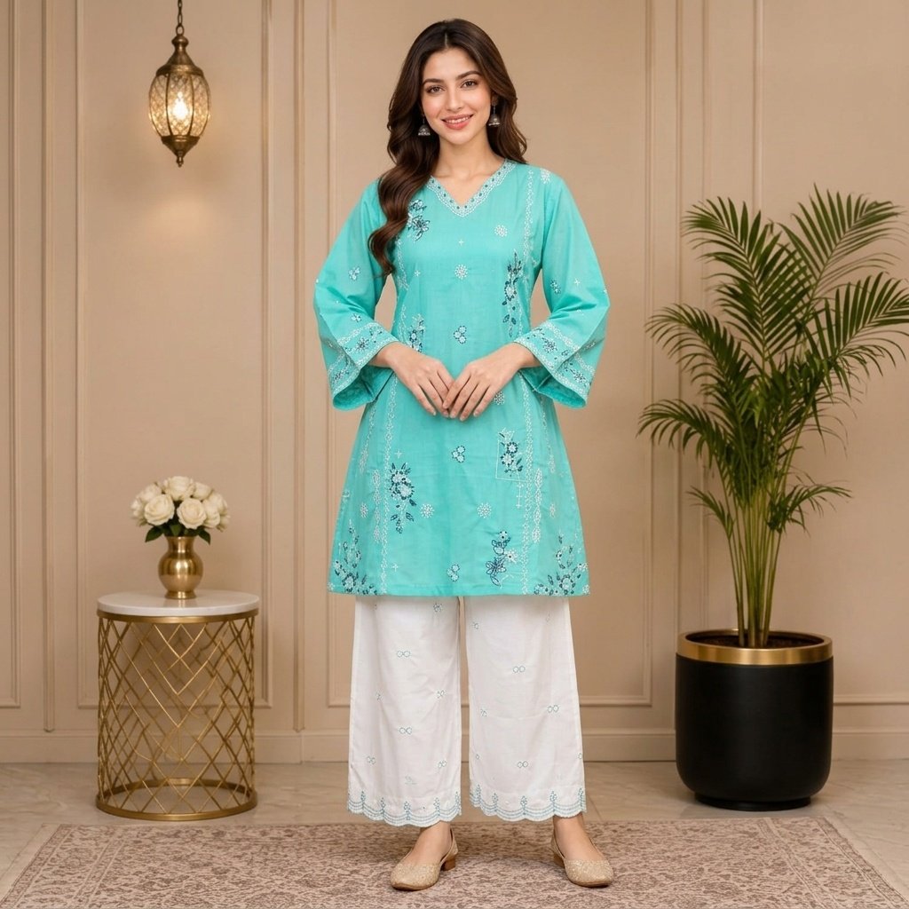 Abeer Jacquard Stitched - 3pc